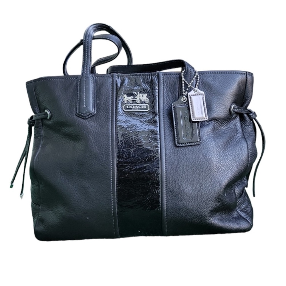 Coach Chelsea Leather Stripe Charlie Carryall Bag